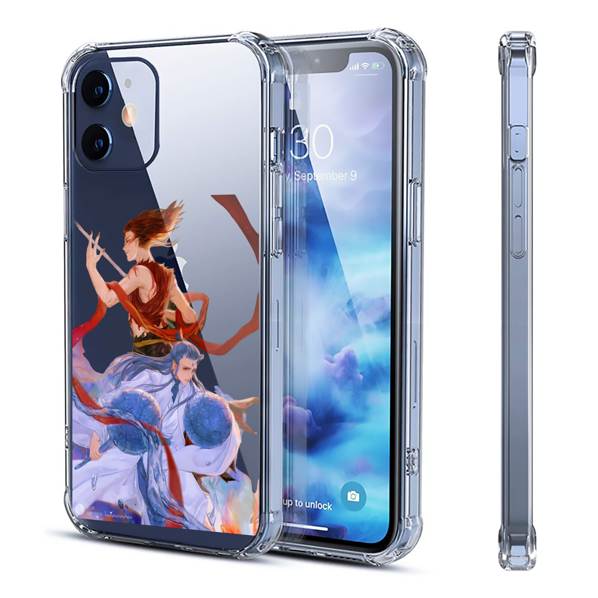 （画像用） Ne Zha 2 ナタ 魔童の大暴れ 【iPhone 12シリーズ対応】透明スマホケース（クリアソフトケース）